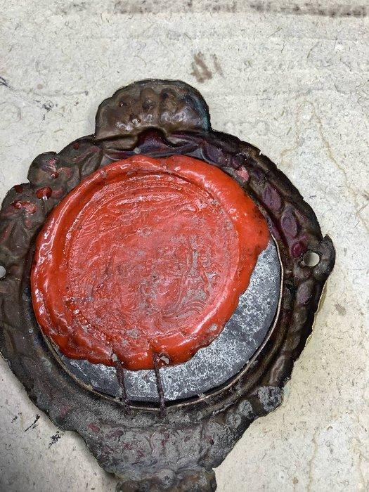 Reliekhouder - Been, Textiel, Metaal, Glas - 1700-1750 -, Antiek en Kunst, Kunst | Niet-Westerse kunst