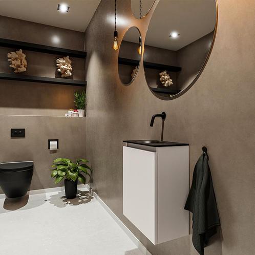 MONDIAZ TURE 40cm toiletmeubel linen. EDEN wastafel urban, Doe-het-zelf en Verbouw, Sanitair, Bad, Nieuw, Ophalen of Verzenden