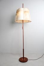 Vintage Deense Vloerlamp teak, Zo goed als nieuw, Hout, Mid century