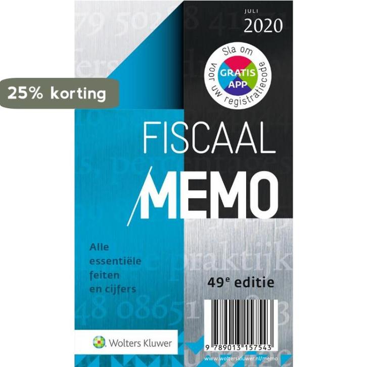 Fiscaal Memo juli 2020 9789013157543, Boeken, Wetenschap, Zo goed als nieuw, Verzenden