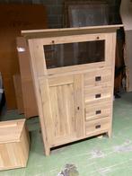 Massief eiken kast (nieuw, outlet), Huis en Inrichting, Kasten | Wandmeubels, Nieuw, Glas
