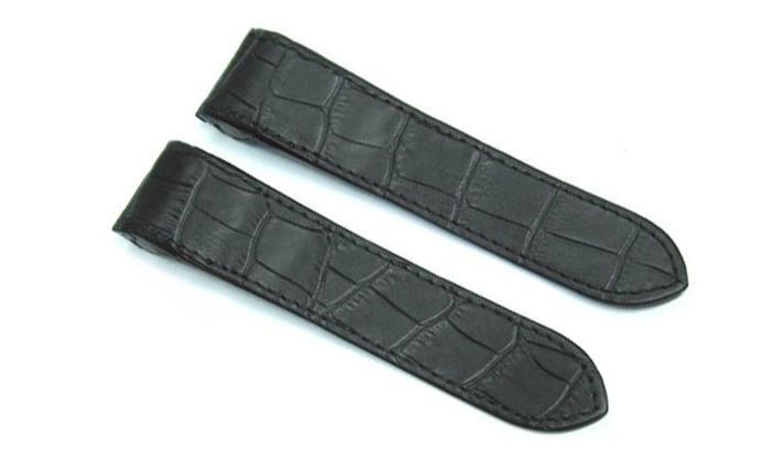 Horlogeband Santos 100 Zwart, Sieraden, Tassen en Uiterlijk, Overige Accessoires, Nieuw, Ophalen of Verzenden