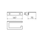 Toiletrolhouder Clou Fold 3 x 14,7 cm Mat Wit, Ophalen of Verzenden, Nieuw