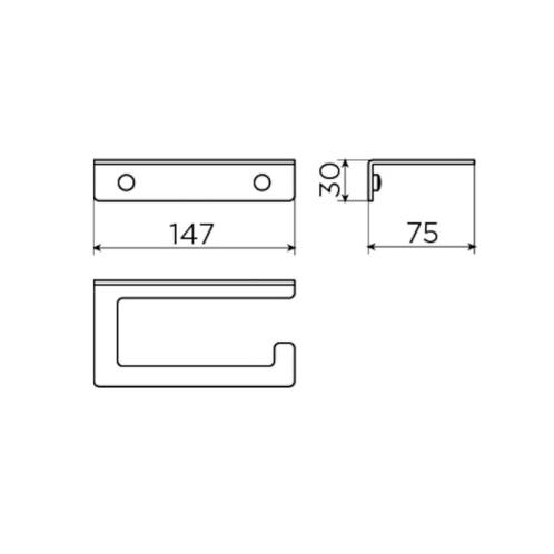 Toiletrolhouder Clou Fold 3 x 14,7 cm Mat Wit, Doe-het-zelf en Verbouw, Sanitair, Ophalen of Verzenden