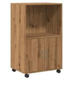 Rolkast van Eikenhout – Verrijdbare Ladekast met 3 Lades, Verzenden, Nieuw in verpakking