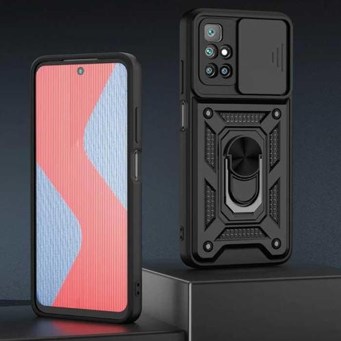 Xiaomi Poco M4 Pro - Armor Hoesje met Kickstand en Camera, Telecommunicatie, Mobiele telefoons | Hoesjes en Frontjes | Overige merken