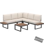 Tuin-loungeset Eliar, 4-delig, met aluminium frame - zwart, Tuin en Terras, Tuinsets en Loungesets, Verzenden, Nieuw