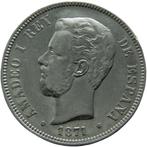 Spanje. Amadeo I. 5 Pesetas 1871 *71* SDM (Zonder
