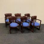 Complete set 6 stuks Cassina 606 Barrel Chair van Frank, Vijf, Zes of meer stoelen, Gebruikt, Stof, Ophalen of Verzenden