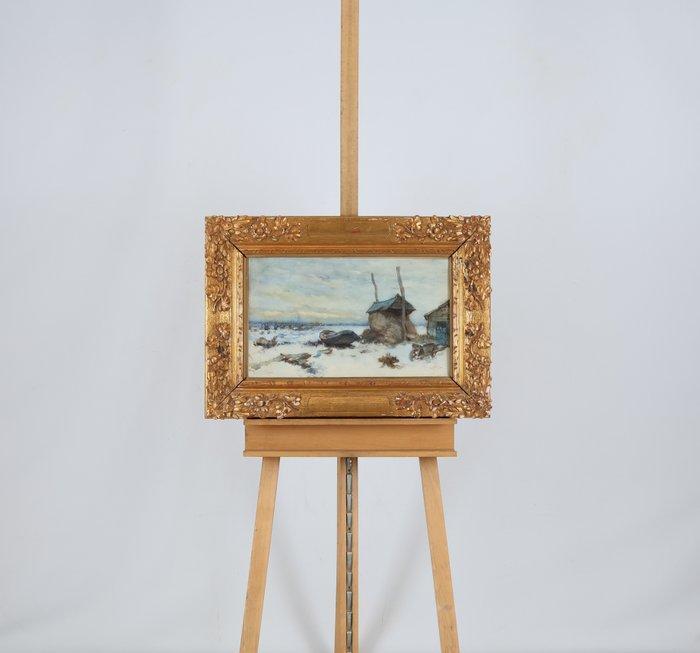 Willem Hendrik van der Nat (1864–1929) - Winters landschap, Antiek en Kunst, Kunst | Schilderijen | Klassiek