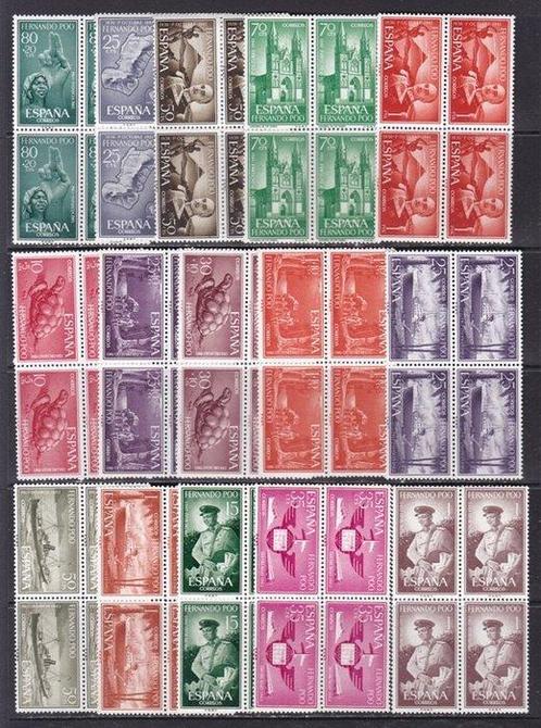Fernando Poo 1960/1968 - Volledige collectie in blokken 4 -, Postzegels en Munten, Postzegels | Europa | Spanje