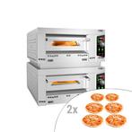GGM Gastro | Pizzaoven op gas - 6+6x 34cm (diep) - Handmatig, Verzenden