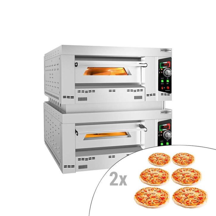 GGM Gastro | Pizzaoven op gas - 6+6x 34cm (diep) - Handmatig, Zakelijke goederen, Horeca | Overige, Verzenden