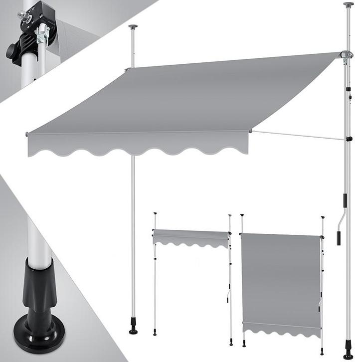 Klemzonwering / zonnescherm met handzwengel - breedte 360, Tuin en Terras, Zonneschermen, Verzenden