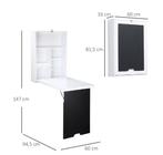 Opklapbaar Wandbureau met Whiteboard en 5 Opbergvakken, Verzenden, Nieuw