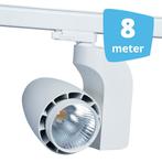 *TIP*  LED railverlichting vento wit 8 spots + 8m rails, Huis en Inrichting, Lampen | Spots, Nieuw, Ophalen of Verzenden