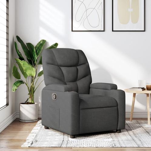 Verstelbare fauteuil donkergrijs - tweedekansje - Relaxen!, Huis en Inrichting, Fauteuils, 50 tot 75 cm, 125 tot 150 cm, Nieuw