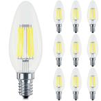 Voordeelpak 10x LED Lamp E14 Kaars Filament - Brinton -, Huis en Inrichting, Lampen | Losse lampen, Led-lamp, Soft of Flame, E14 (klein)