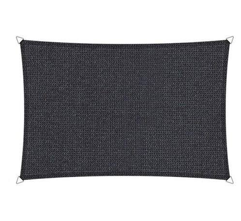 Schaduwdoek waterdicht HDPE rechthoek 3x4 grijs, Tuin en Terras, Schaduwdoeken