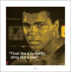 Kunstdruk Muhammad Ali iQuote Sting Like a Bee 40x40cm, Verzenden, Nieuw