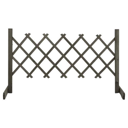 vidaXL Tuinlatwerk 120x60 cm massief vurenhout grijs, Tuin en Terras, Schuttingen, Nieuw, Hout, Minder dan 1 meter, Verzenden
