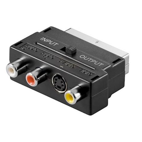 Scart (m) - Composiet 3RCA en S-VHS (v) adapter /, Audio, Tv en Foto, Overige Audio, Tv en Foto, Ophalen of Verzenden