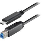 USB-C naar USB-B kabel - USB3.0 - tot 2A / zwart -, Computers en Software, Pc- en Netwerkkabels, Nieuw, Ophalen of Verzenden
