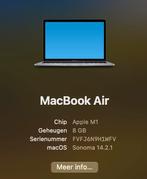 Apple Macbook air M1, Zo goed als nieuw, Verzenden