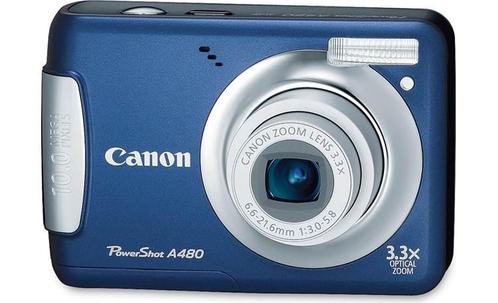Canon PowerShot A480 Digitale Compact Camera - Blauw, Audio, Tv en Foto, Fotocamera's Digitaal, Zo goed als nieuw, Verzenden