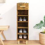 vidaXL Schoenenkast 30x35x105 cm bewerkt hout gerookt, Verzenden, Nieuw
