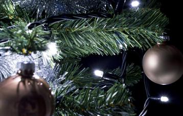 Kerstverlichting: 10 meter - 100 lampen - koud wit zonder aa