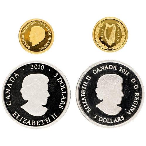 Aruba, Canada, Ierland. 2009/2011 - Zilveren en Gouden, Postzegels en Munten, Munten | Europa | Niet-Euromunten