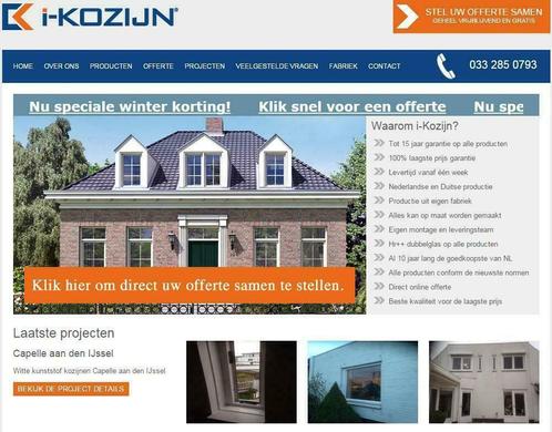 DIRECT ONLINE OFFERTE Kunststof Kozijn en Raam en Schuifpui, Doe-het-zelf en Verbouw, Overige Doe-het-zelf en Verbouw, Nieuw, Verzenden
