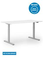 Laag-hoog bureau Premium - zilvergrijs - blad naar keu..., Nieuw in verpakking