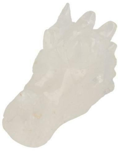 Bergkristal drakenschedel 50 mm, Sieraden, Tassen en Uiterlijk, Edelstenen, Nieuw, Verzenden