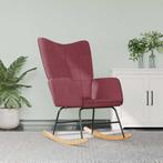 vidaXL Schommelstoel stof wijnrood, Verzenden, Nieuw