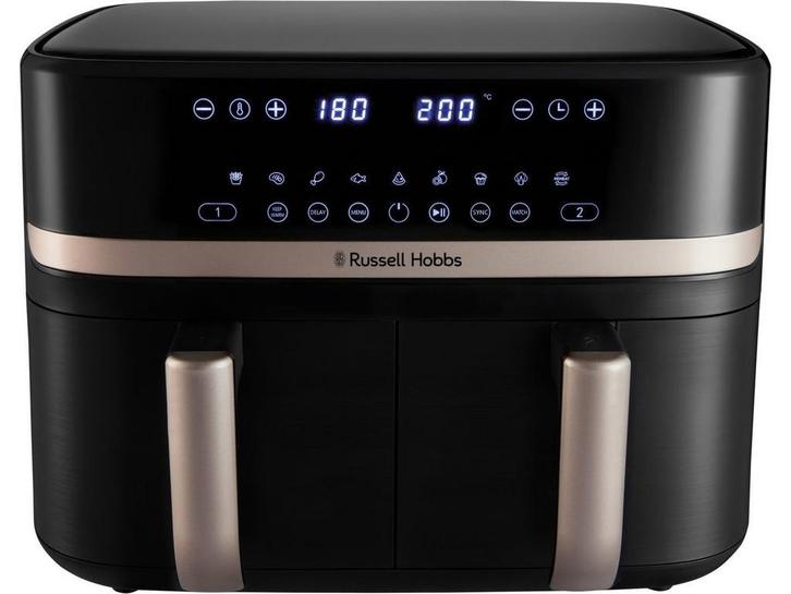Russell Hobbs Satisfry Dual Basket Airfryer - 9L - 2800W -, Witgoed en Apparatuur, Airfryers, Zo goed als nieuw, Verzenden
