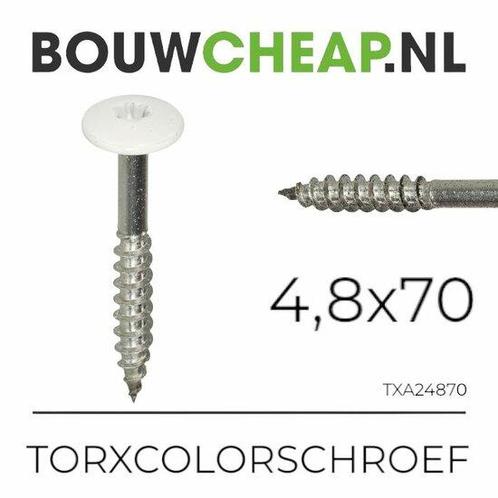 RVS TorxColorschroef 4.8x70mm tbv HPL en Trespa® (100st), Doe-het-zelf en Verbouw, IJzerwaren en Bevestigingsmiddelen, Verzenden