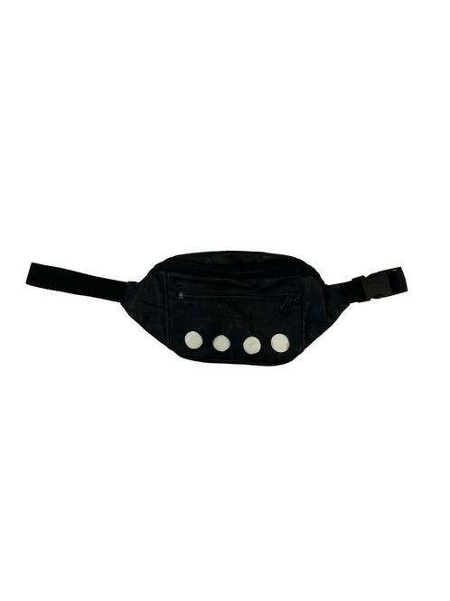 Vintage Leather Black Waistbag, Sieraden, Tassen en Uiterlijk, Tassen | Damestassen, Zo goed als nieuw, Ophalen of Verzenden