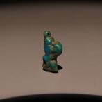 Oud-Egyptisch Faience God Bes-snoer kralen. Nieuw