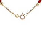 Gouden vintage gourmet collier met bloedkoraal 14 krt, Ophalen of Verzenden, Nieuw