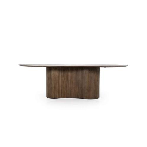 Eettafel Jordy - 250cm - Bruin - 96154 - eettafel, Huis en Inrichting, Tafels | Eettafels, Nieuw, Overige materialen
