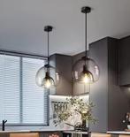 Nordic Glazen Hanglamp – Rookgrijs Design voor Keukenen Woon, Huis en Inrichting, Lampen | Hanglampen, Verzenden, Nieuw
