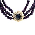 Vintage granaat collier met gouden sluiting 14 krt, Ophalen of Verzenden, Nieuw