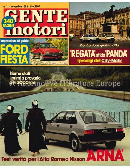 1983 GENTE MOTORI MAGAZINE 11 ITALIAANS, Boeken, Auto's | Folders en Tijdschriften