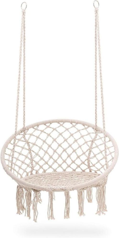 Moderne hangstoel van katoen - Ø 60 cm - Beige design eye.., Huis en Inrichting, Stoelen, Nieuw, Ophalen of Verzenden
