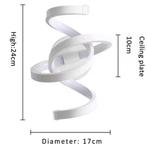 Moderne LED Spiraal Wandlamp – 20W Aluminium Acryl 2200LM, Huis en Inrichting, Lampen | Wandlampen, Verzenden, Nieuw