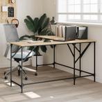 vidaXL Bureau 149x149x75 cm bewerkt hout sonoma eikenkleurig, Huis en Inrichting, Bureaus, Verzenden, Nieuw