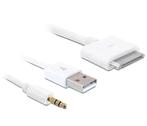 30-pins Apple Dock naar 3,5mm Jack + USB-A kabel /, Audio, Tv en Foto, Overige Audio, Tv en Foto, Nieuw, Ophalen of Verzenden