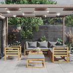 vidaXL 8-delige Loungeset met kussens massief acaciahout, Tuin en Terras, Tuinsets en Loungesets, Verzenden, Nieuw, Hardhout, Loungeset